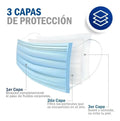 CUBREBOCAS TRIPLE CAPA COLOR AZUL 50PZ