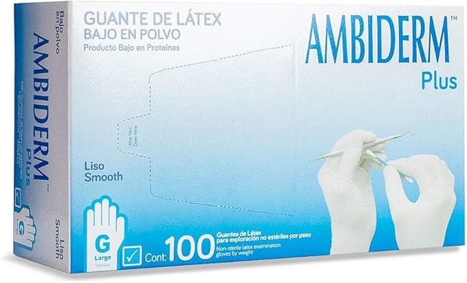 GUANTES PARA EXPLORACIÓN DE LATEX MEDIANO