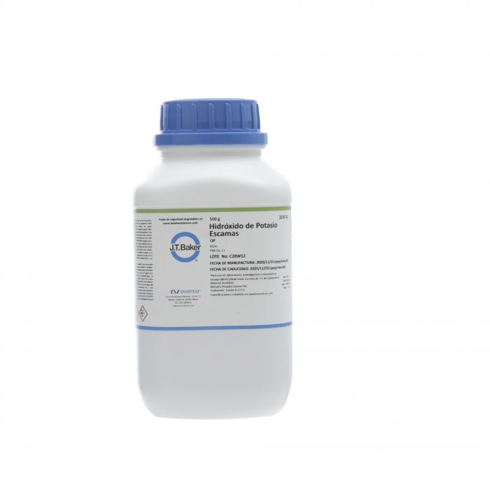 HIDROXIDO DE POTASIO EN ESCAMAS 500g